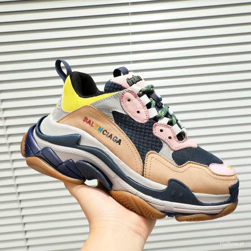 Men/Women Balenciaga Triple-S Sneaker Multi-Color Brown/Pink Item 6380340