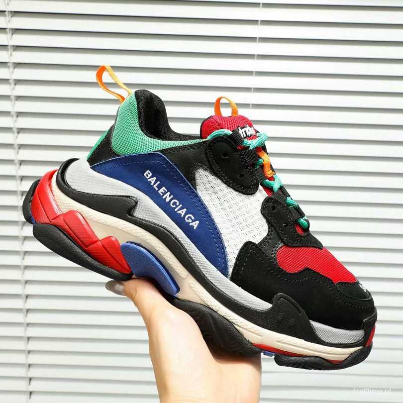 Men/Women Balenciaga Triple S Black/Red/White Sneaker Item 6380400