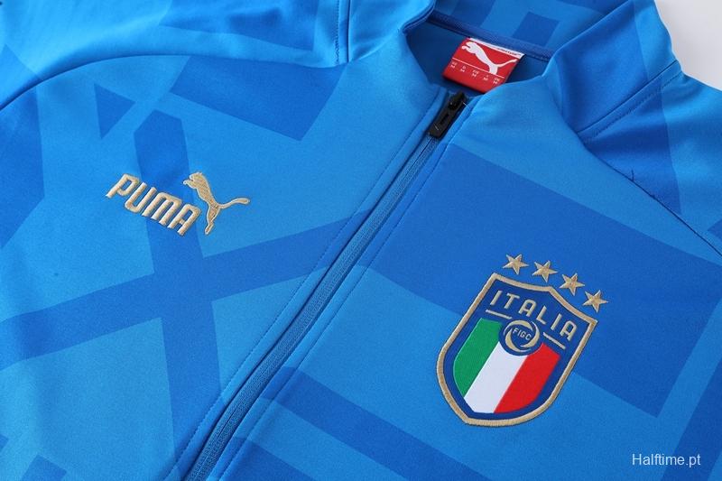 2022 Italy Blue Full Zipper Tracksuit