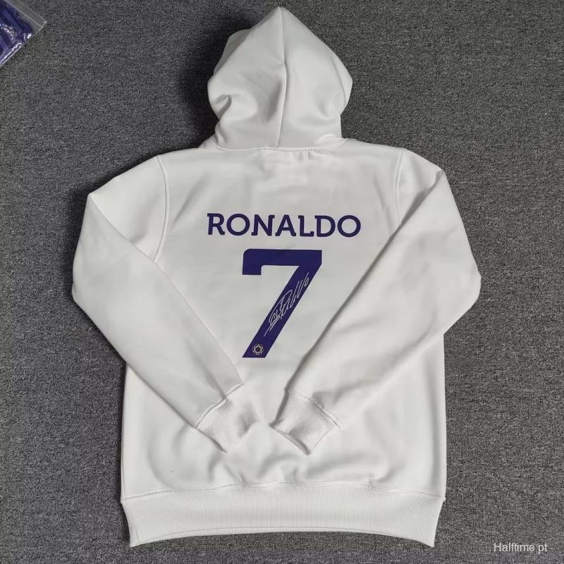 22/23 Al-Nassr FC Home CR7 Ronaldo White Tracksuit Hoodie