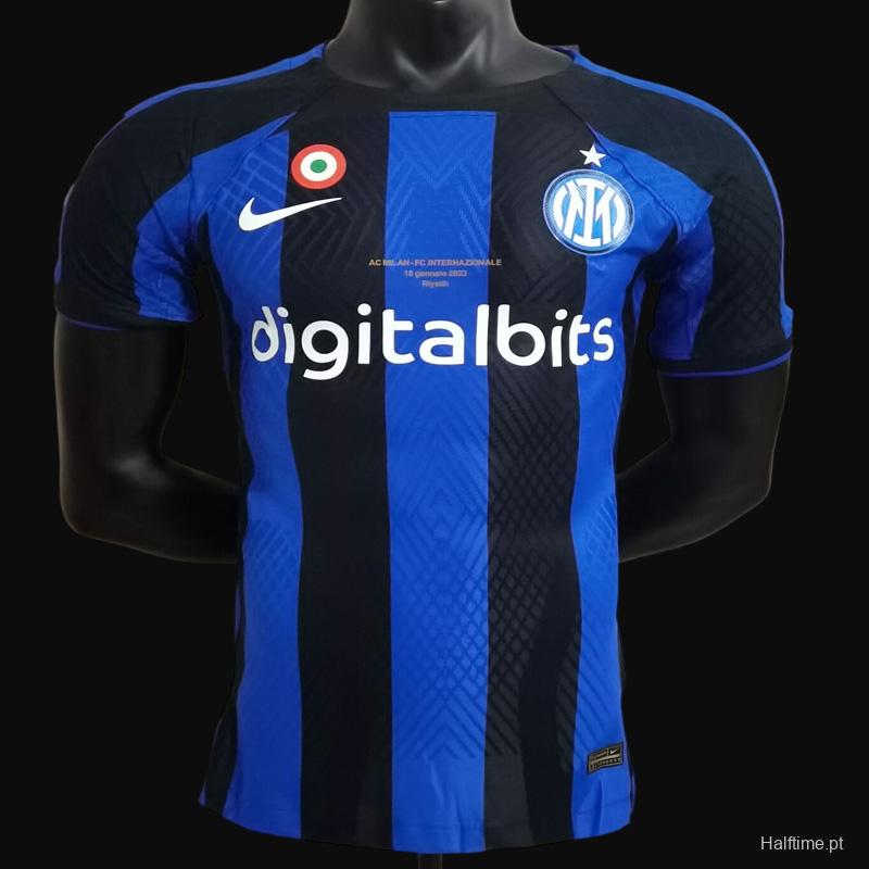 Player Version 22 23 Inter Milan Home Super Cup Jersey