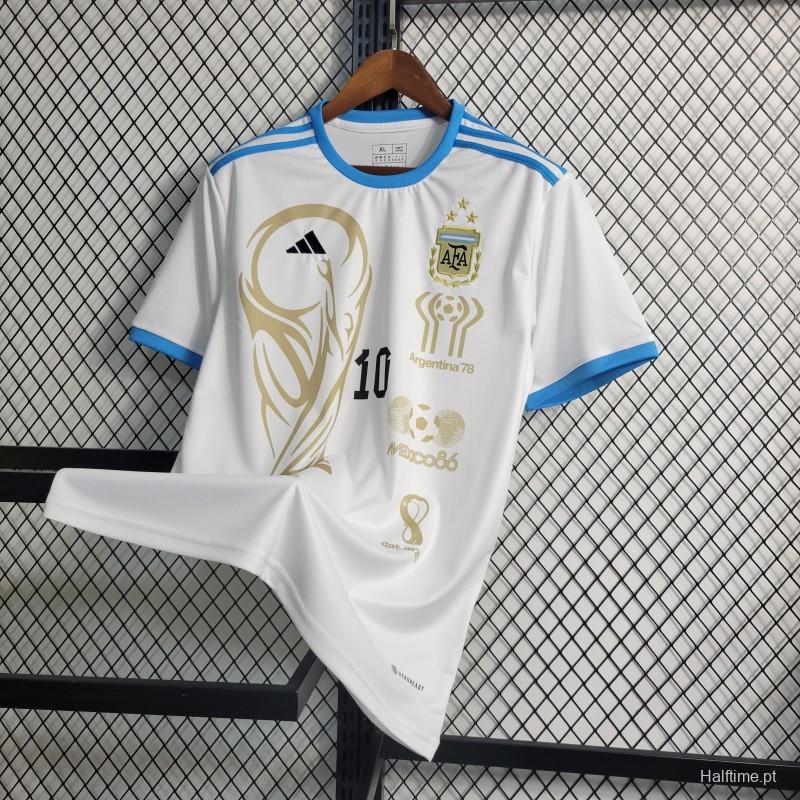 2023  Argentina World Cup White Training Jersey