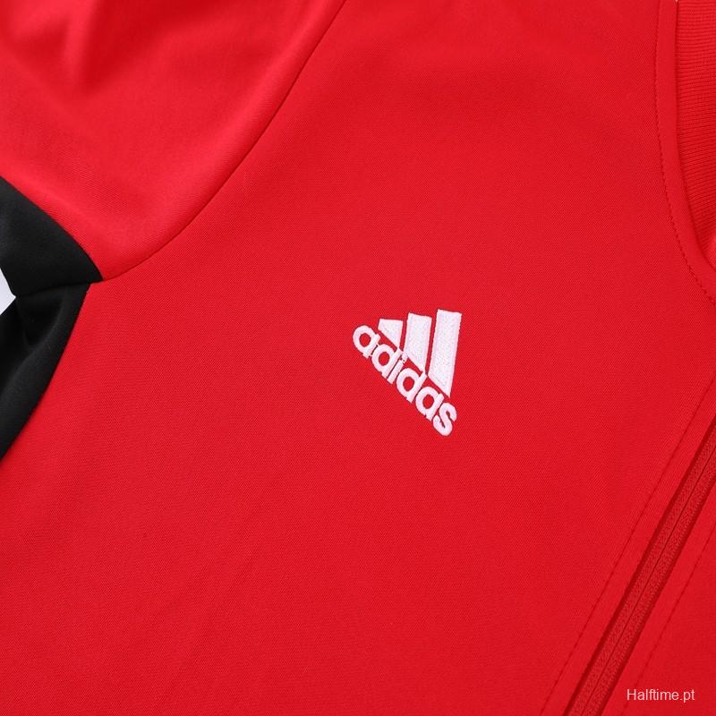 2023 Adidas Red Black Full Zipper Jacket +Pants