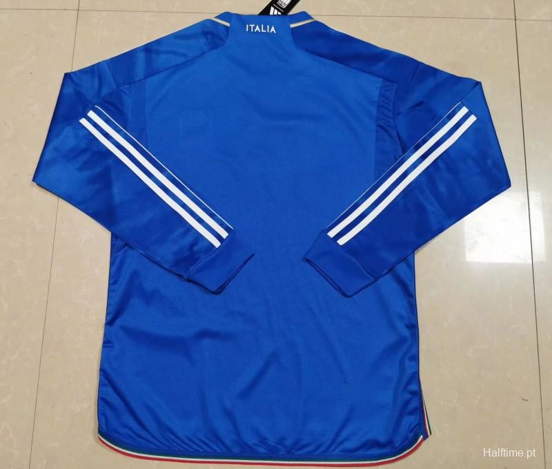 2023 Italy Home Long Sleeve Jersey