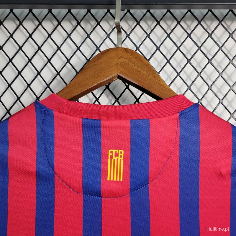 Retro Long Sleeve 11-12 Barcelona Home Soccer Jersey