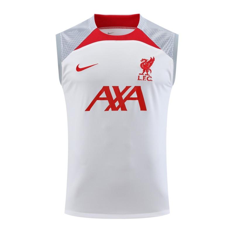 23-24 Liverpool White Vest Jersey+Shorts