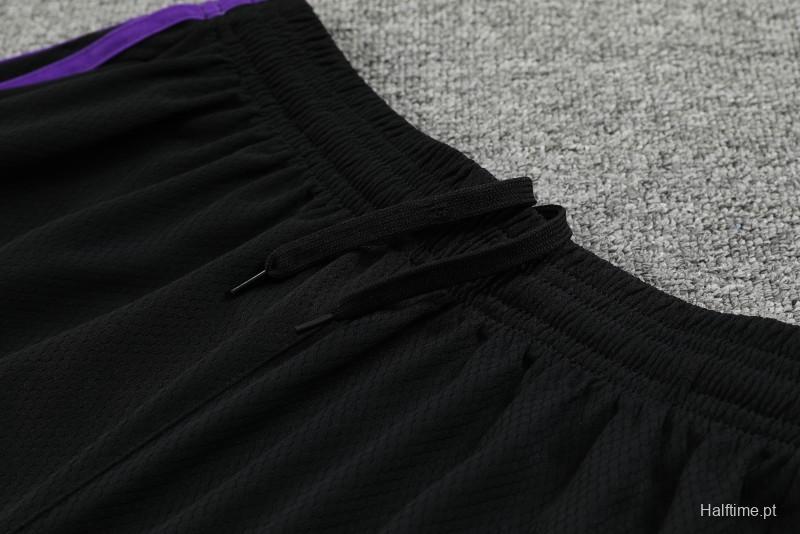 23-24 Real Madrid Purple Short Sleeve+Shorts