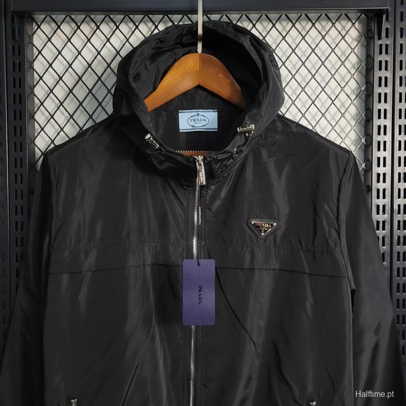 2023 PRADA Black Windbreaker