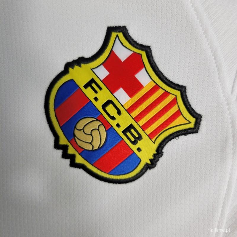 23-24 Barcelona Away White Jersey