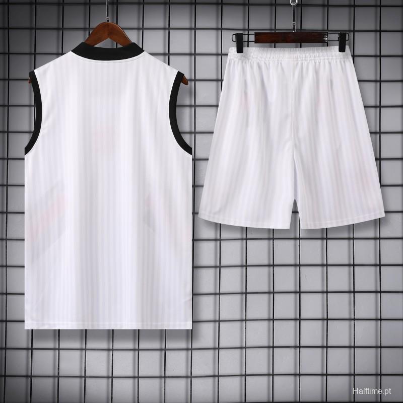 23-24 Flamengo White Remake Icon White Vest Jersey+Shorts