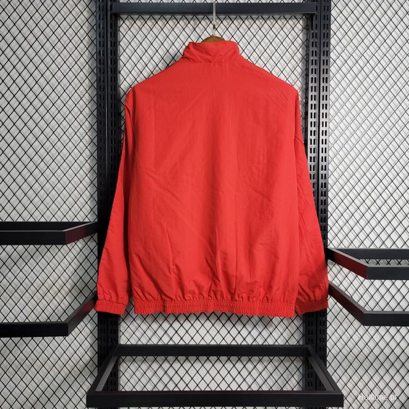 23-24 Sao Paulo Reversible White Red Windbreaker