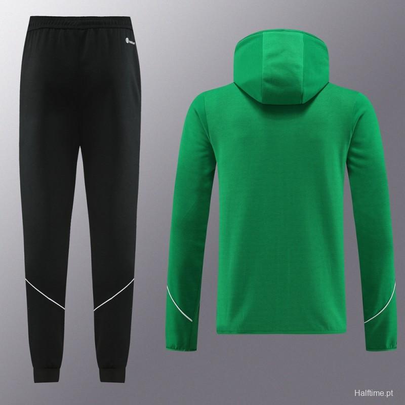 2023 Adidas Green Hoodie Full Zipper Jacket +Pants