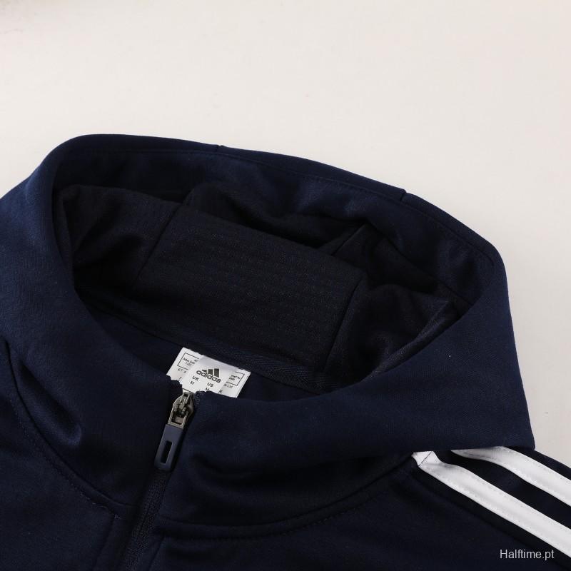 2023 Adidas Navy Hoodie Full Zipper Jacket +Pants