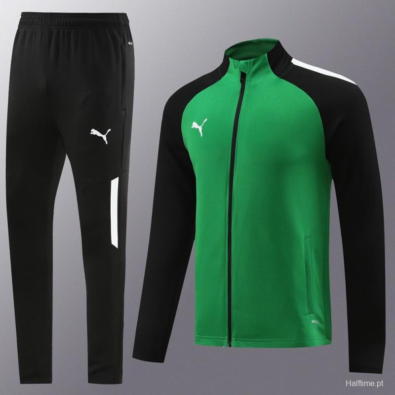 23/24 PUMA Black/Green Full Zipper Hooide Jacket+Pants