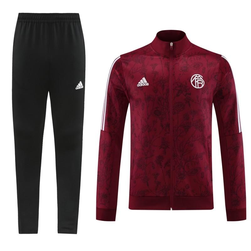 23/24 Bayern Munich Wine Full Zipper Jacket+Pants