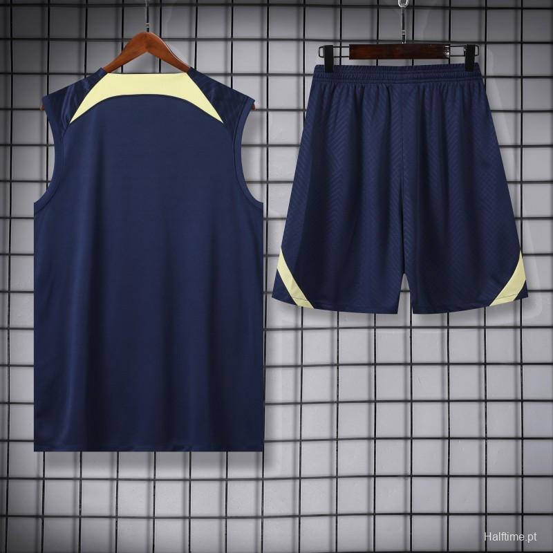 24/25 Club America Navy Vest Jeresy+Shorts