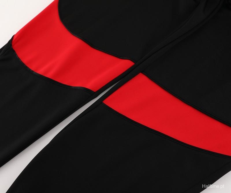 2024 Nike Red/Black Half Zipper Jacket+Pants