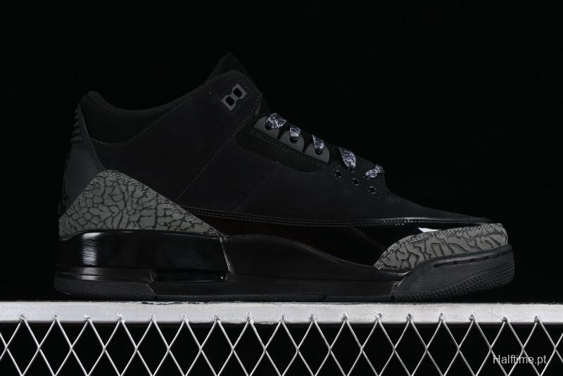 Nike Air Jordan 3 Retro Sneakers in Black with Elephant Print - CK9246-168