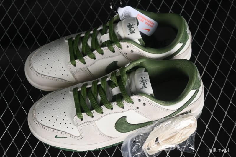 Stussy x Nike SB Dunk Low Retro Premium Casual Sneakers - DQ1098-340