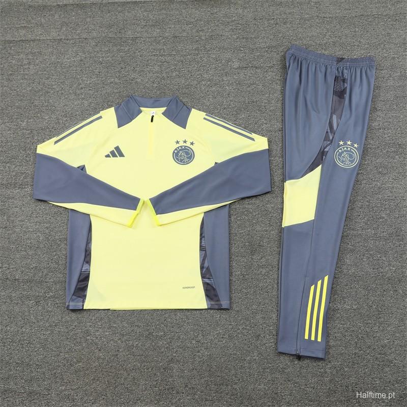 24/25 Juventus Yellow Half Zipper Jacket+Long Pants