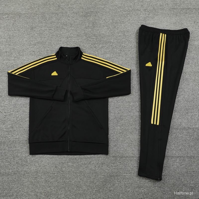 2024 Adidas Black Full Zipper Jacket +Long Pants