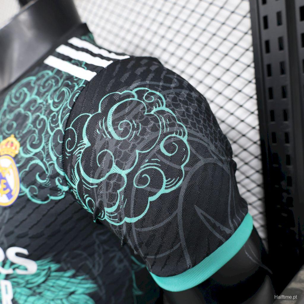 2025/26 Player Version Real Madrid Black Green Dragon Edition Jersey