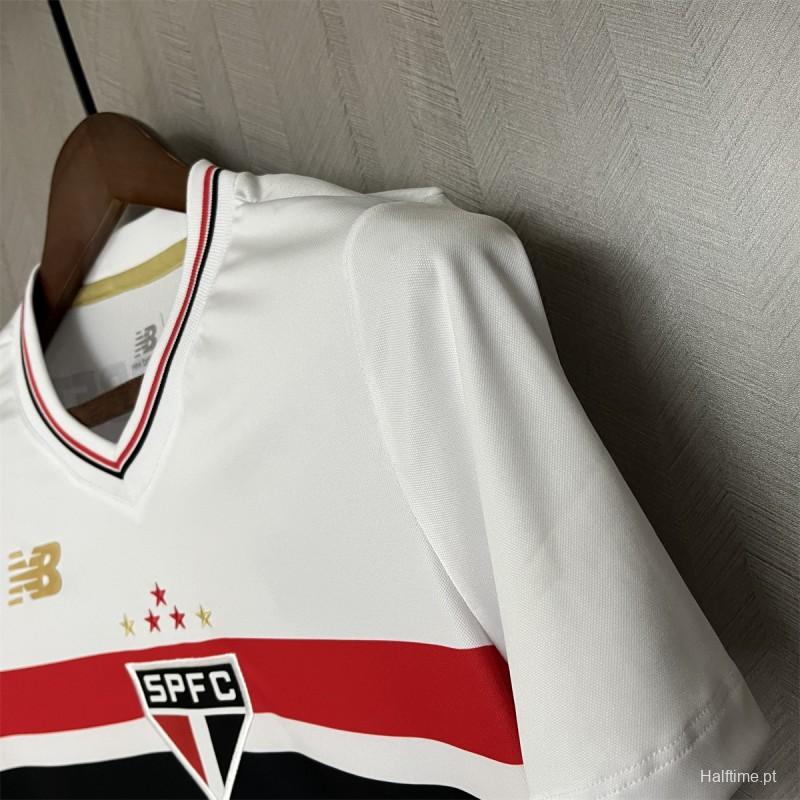 25/26 Women Sao Paulo Home Jersey With Chest Sponsor