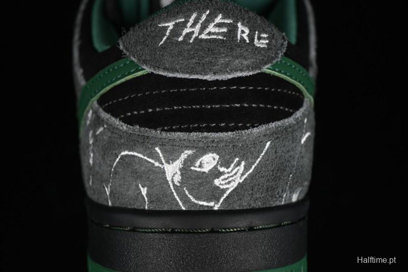 Nike There Skateboards x Nike SB Dunk Low Graffiti Art Style Collaboration SB Low Top Casual Skate Shoes - HF7743-001
