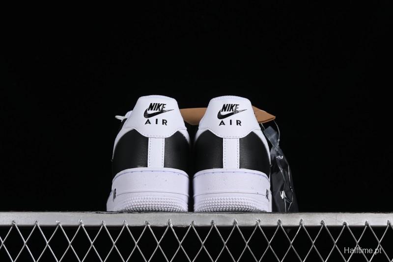 Nike Air Force 1 '07 Low Black White Broken Hook Casual Sneakers - HF9096-100