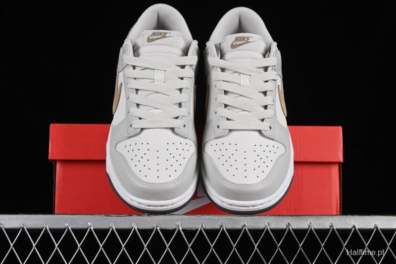 Nike Dunk Low SB Casual Sneakers in Light Grey/Khaki - FJ4188-001