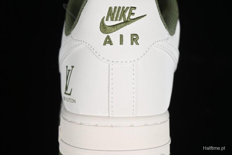 Nike Air Force 1 '07 Low LV Collaboration - Beige Green Double Swoosh Casual Sneakers - XZ6188-003