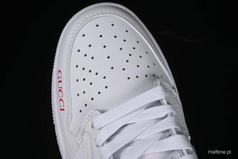 Nike Travis Scott x Fragment Design x Air Jordan 1 Low OG SP AJ1 Gucci Collaboration - White Low-Top Casual Sneakers LJ5188-014