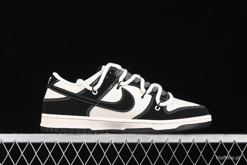 Nike SB Dunk Low SUP Collaboration - Strap Black Hook Anniversary High-End Custom Low-Top Casual Skate Shoes - SJ2068-288