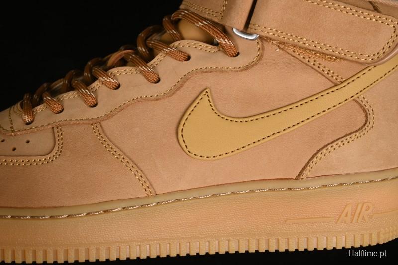 Nike Air Force 1 '07 Mid Suede Casual Sneakers in Wheat - DJ9158-200