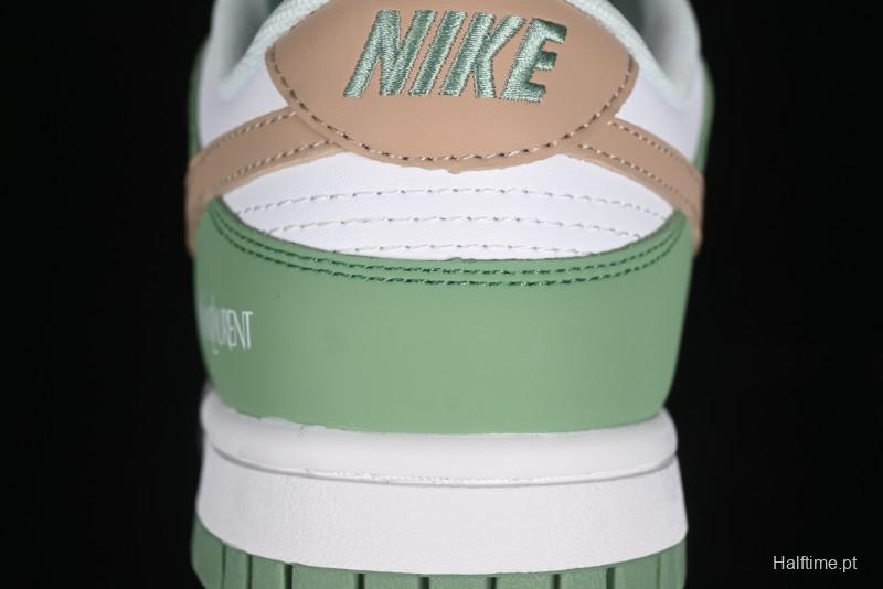 Nike SB Dunk Low YSL Series - White Green Brown Swoosh Anniversary High-End Custom Low-Top Casual Sneakers - GF2409-169