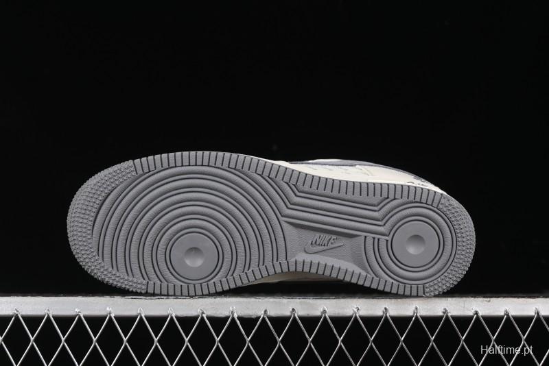 Nike Air Force 1 '07 Low Stussy Collaboration - English Beige Grey Red Low-Top Casual Sneakers - XZ3318-567