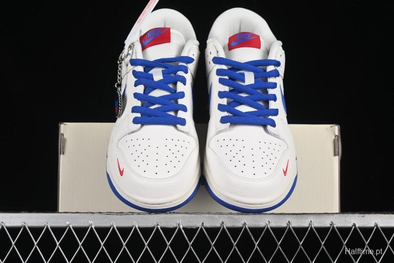Nike SB Dunk Low Champion Collaboration - Blue Swoosh Anniversary Custom Low-Top Casual Skate Shoes - KK1333-001