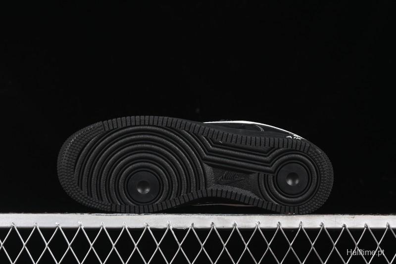 Nike Air Force 1 '07 Low Stussy Collaboration - Samurai Black Low-Top Casual Sneakers - XZ6188-969