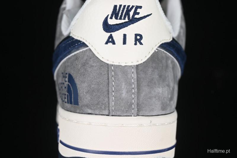Nike Air Force 1 '07 Low The North Face Collaboration Beige Grey Navy Swoosh Casual Sneakers - XZ6188-975