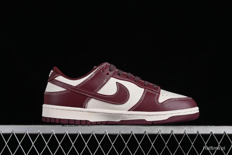 Nike SB Dunk Low Stussy Collaboration - Burgundy Starry Sky Anniversary High-End Custom Low-Top Casual Skate Shoes - BB9898-001