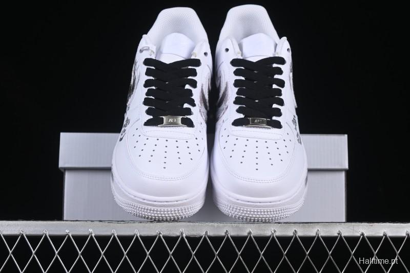 Nike Air Force 1 '07 Low Casual Sneakers with Chinese Ink Painting Design - ZH0316-062