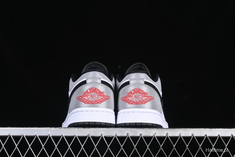 Nike Air Jordan 1 Low Retro Casual Sneakers with Black Swoosh - HF3148-106