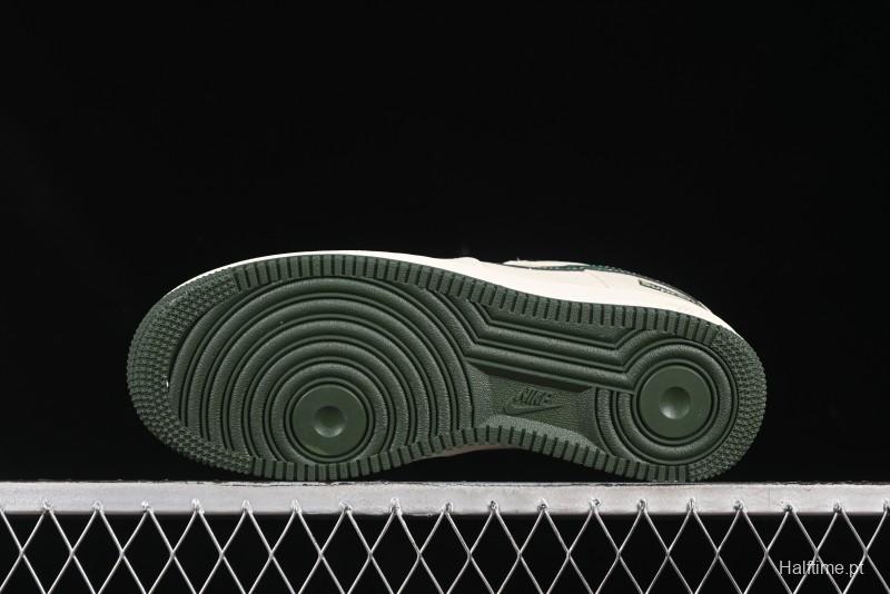 Nike Air Force 1 '07 Low Supreme Collaboration Green Camo Swoosh Casual Sneakers - KK1988-069