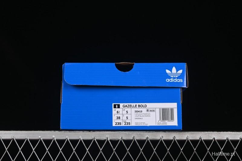 Adidas Originals Gazelle Bold IE0419 Low-Top Sneakers with Thick Sole for Casual Wear, Slip-Resistant and Durable