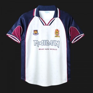 Retro 99/01 West Ham X Iron Maiden Away White Jersey