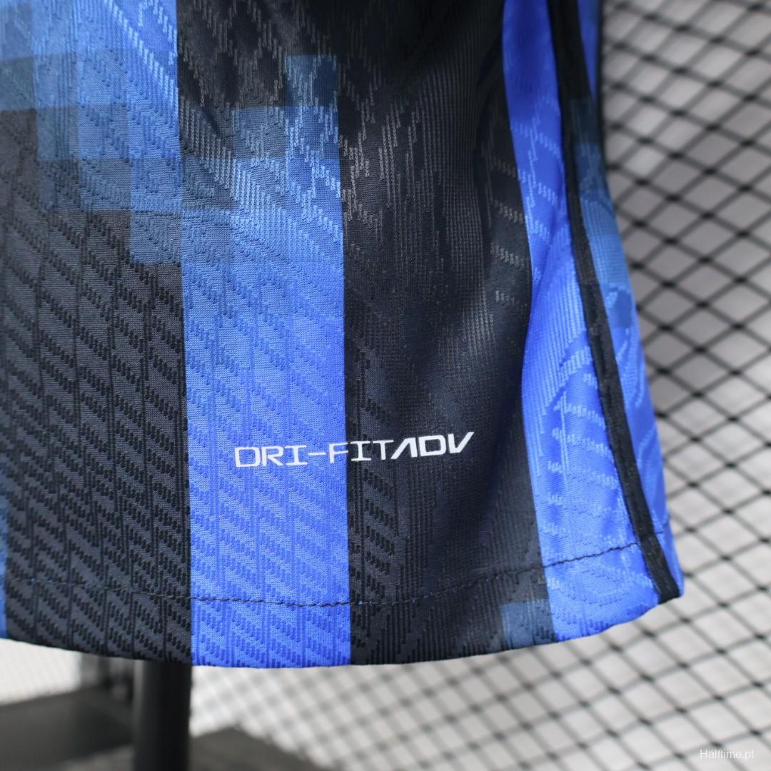 Player Version 23/24 Inter Milan Home Jersey With Paramount Plus Sponsor