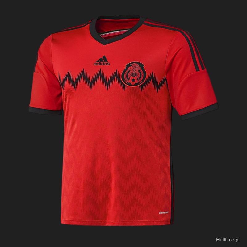 Retro 2014 Mexico Away Red Jersey