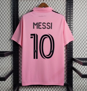 23-24 Inter Miami Home Pink MESSI  Black Jersey