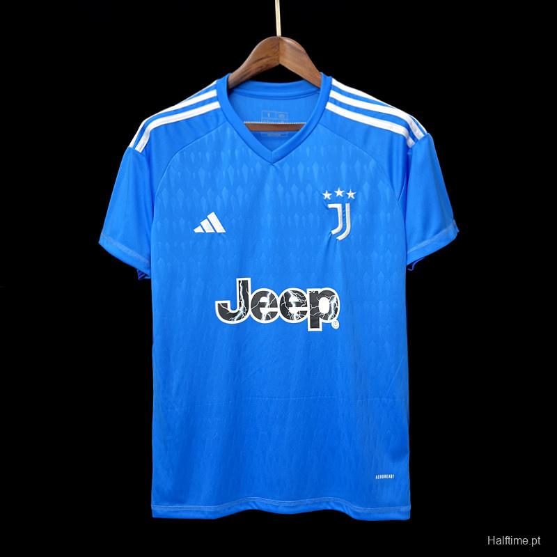 23/24 Juventus Blue Goalkeeper Jersey