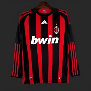 Retro 08/09 AC Milan Home Long Sleeve Jersey